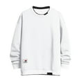 thumbnail image 1 of Pedort Men's Crewneck Sweatshirt Design Pullover Hoodless Shirt Tops White,2XL, 1 of 5