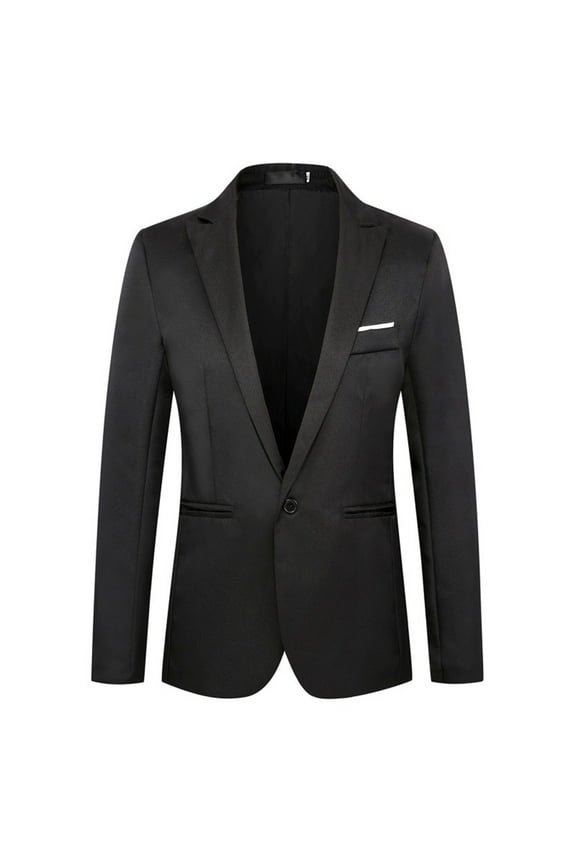 Men's Suits Men's 2-Piece Suits Slim Fit 16 Button Dress Suit Jacket Blazer & Pants Set(Black,XL)