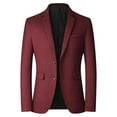 thumbnail image 1 of Pedort Men's Suits Men's Slim Fit Suit, One Button Solid Jacket Pants Set(A,XL), 1 of 5