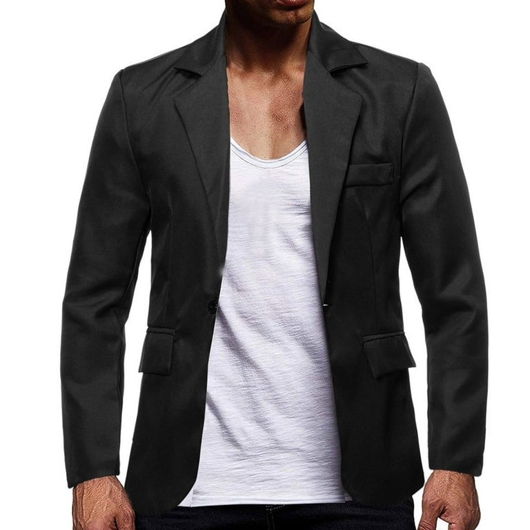 Pedort Mens Casual Sport Coat Lightweight Blazer Jacket Regular Fit Stretch  Knit Sport Coats Black,2XL 