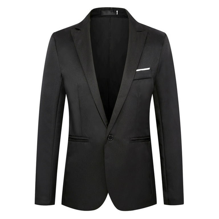 Pedort Men's Formal Suit Blazer Jacket, Lightweight, Long Sleeve