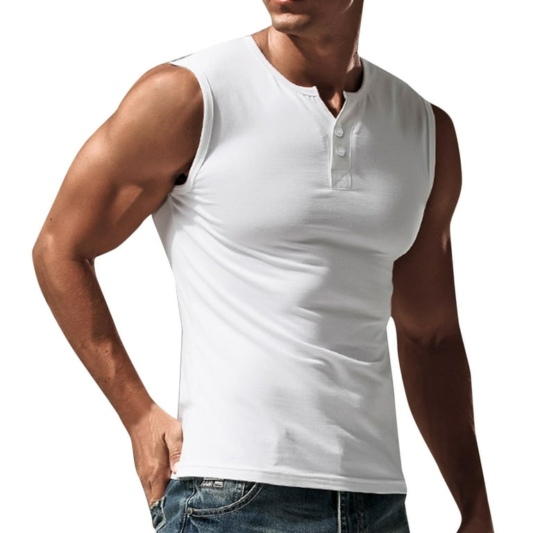 Pedort Oversized T Shirts For Men Men Tank Top Thin Strap Fitness Men Body  Bodybuilding Stringer Singlets Suit T-Shirt Cotton Shirt White,M 