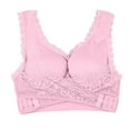 thumbnail image 1 of Pedort Push Up Bras Women's Plunge Bra Deep U Backless Low Back Push Up Cleavage T Shirt Padded Low Cut Bras Pink,XL, 1 of 4