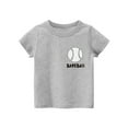 thumbnail image 1 of Pedort Tank Tops Boy Trendy Boys' Short Sleeve Shirt, Crewneck, Lightweight and Breathable Grey,4-5 Years, 1 of 2