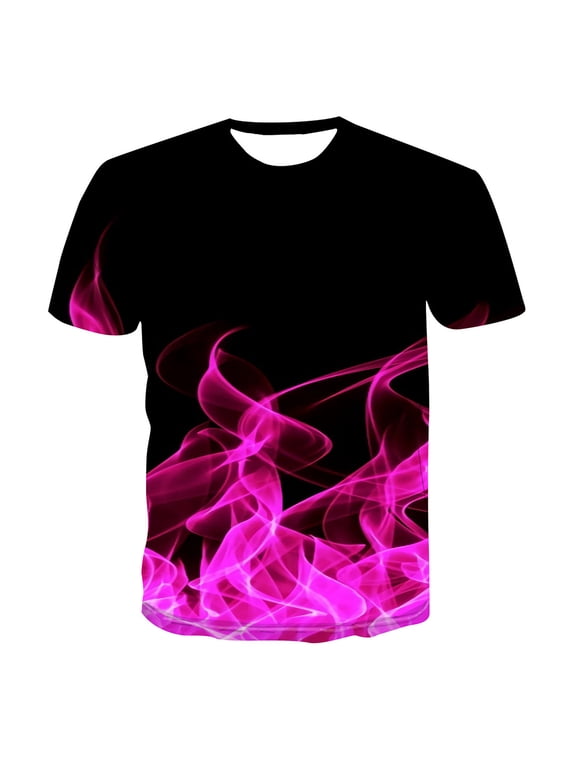 Men Men's Short Sleeve T-Shirt Quick Dry UPF 50+ Running Workout Fishing Top Tee Performance Shirts Hot Pink,3XL