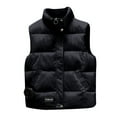 thumbnail image 1 of Pedort Women Vest Jacket Lightweight Quilted Padded Vest Stand Collar Zip Up Front Quilted Black,XL, 1 of 4
