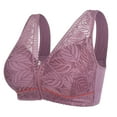 thumbnail image 1 of Pedort Women's Lift Wireless Full-Coverage Bra with Everyday Comfort Purple,38, 1 of 4
