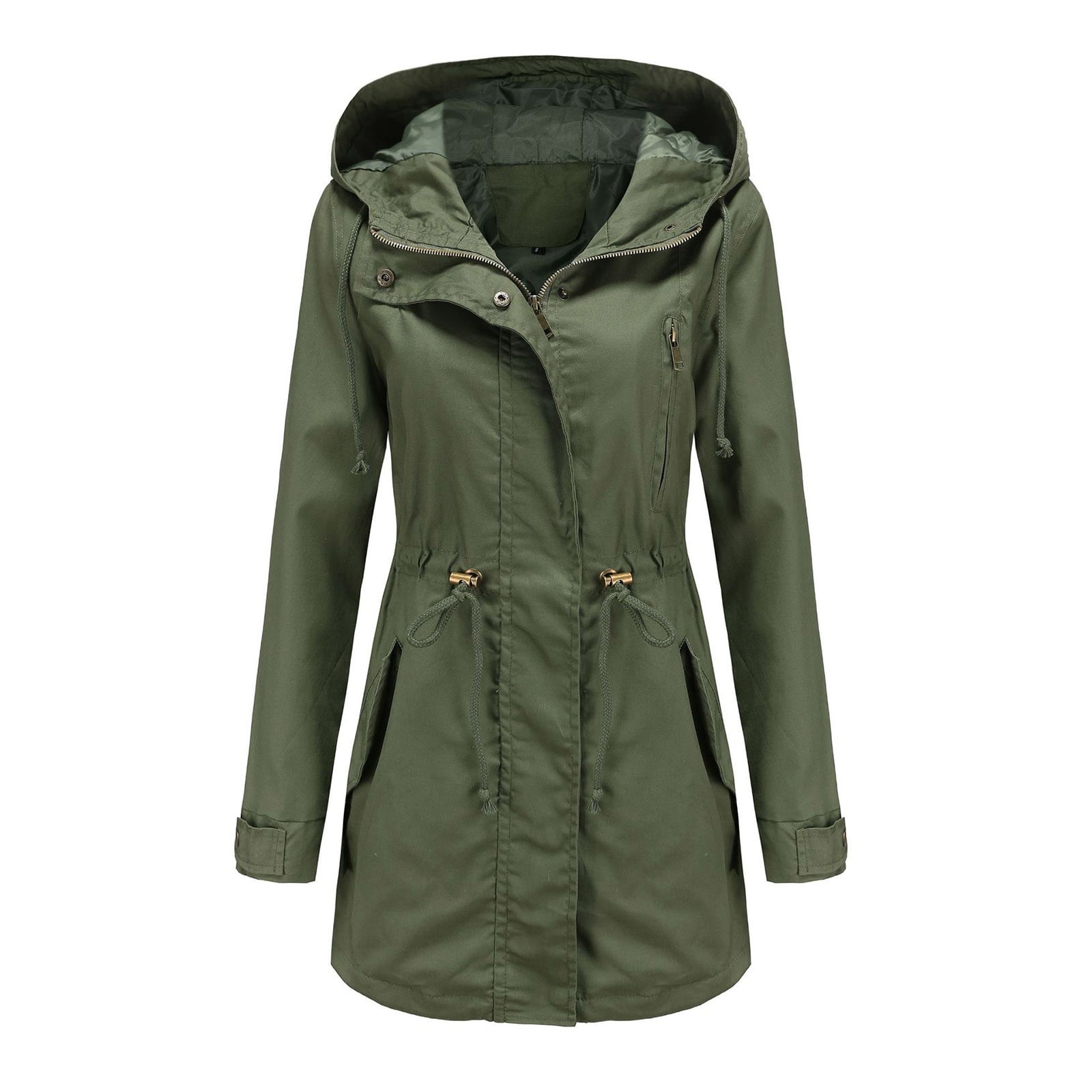 Pepochic Womens Military Jacket Zip Up Snap Buttons Lightweight Utility  Anorak Field Safari Coat Outwear… at  Women's Coats Shop
