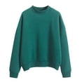 thumbnail image 1 of Pedort Women's Sweatshirt Women's Plus Size Sweatshirt Women's Long Sleeve Pullover Hoodless Sweatshirt(Green,XXL), 1 of 3
