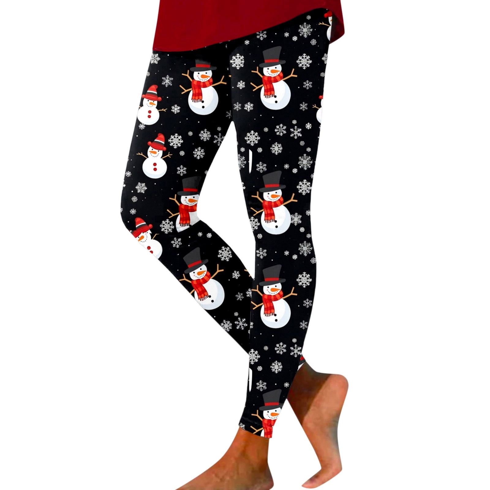 Pedort workout leggings for women Christmas Holiday Leggings Black,XXL