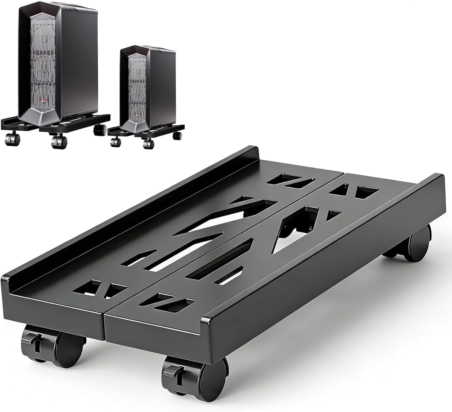 Pedoxline Adjustable Mobile CPU Stand, Ventilation Computer Tower Stand ...