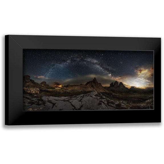 Pedretti, Ivan 14x9 Black Modern Framed Museum Art Print Titled - Galaxy Dolomites