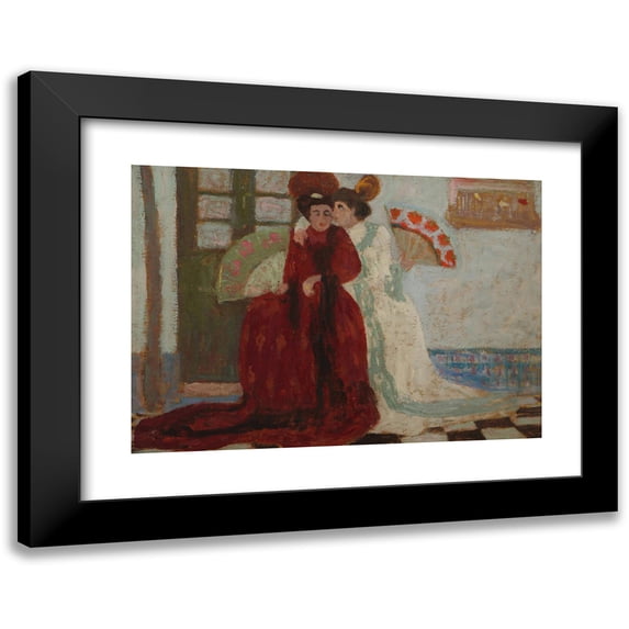 Pedro Figari 18x14 Black Modern Framed Museum Art Print Titled - Confidence (1921)