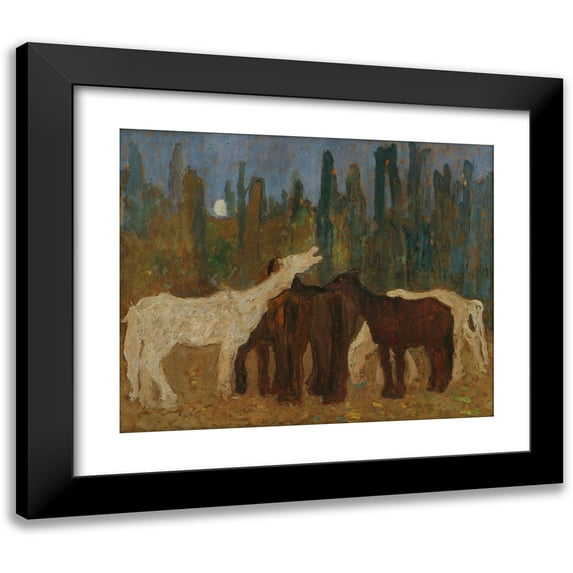 Pedro Figari 24x20 Black Modern Framed Museum Art Print Titled - Lament (1924)