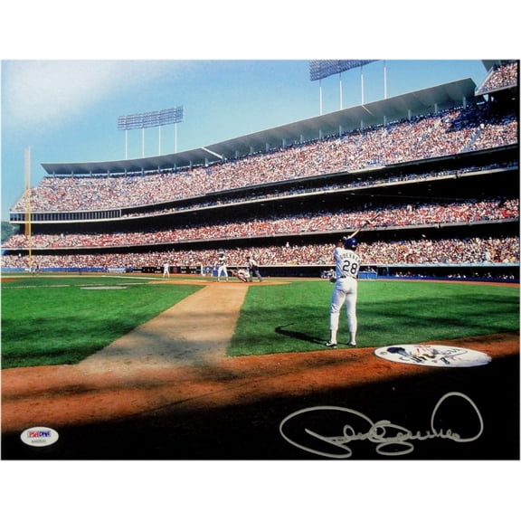 Pedro Guerrero Signed Autographed 11x14 Los Angeles Dodgers On Deck Circle PSA