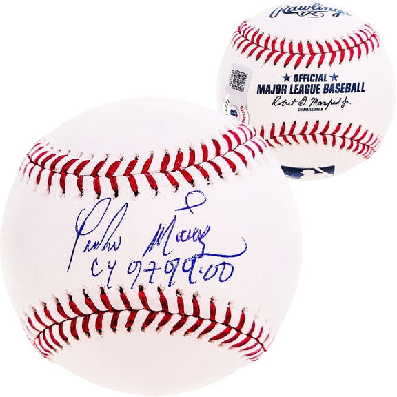 Pedro Martinez Autographed Official MLB Baseball Boston Red Sox "CY 97-99-00" Beckett BAS Witness 211750