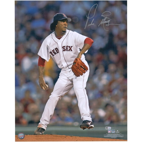 Pedro Martinez Boston Red Sox Autographed 16" x 20" Pitching in White Jersey Photograph - Fanatics Authentic Certified