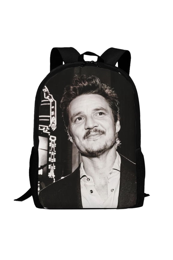 Pedro Pascal Backpack,3d Print Laptop Backpack Lightweight Casual Daypack Bookbag Multi-Function Travel Backpack 16.5 In