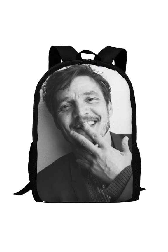 Pedro Pascal Backpack,3d Print Laptop Backpack Lightweight Casual Daypack Bookbag Multi-Function Travel Backpack 16.5 In