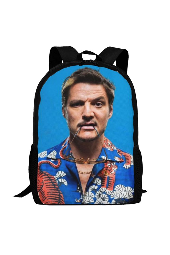 Pedro Pascal Backpack,3d Print Laptop Backpack Lightweight Casual Daypack Bookbag Multi-Function Travel Backpack 16.5 In