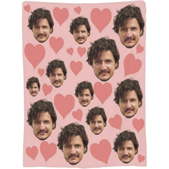 Pedro Pascal Blanket, Funny Aesthetics Graphic Throw, Comfy All Season Blankets Flannel Warm Air Conditioning Blanket for Bed Living Room Bedroom 40"X30"