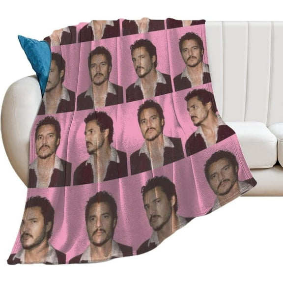 Pedro Pascal Blanket Handsome #9 Super Soft Throw Blanket Silky Flannel Lightweight for Sofa, Bed Blanket All Season Use 30""*40""(76 * 100cm), Style-1