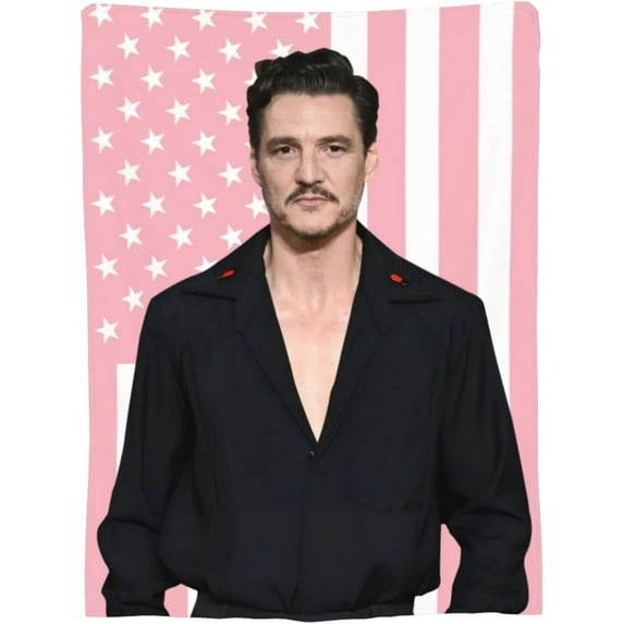 Pedro Pascal Blanket, Novelty Aesthetics Graphic Throw, Cozy All Season Blankets Flannel Warm Air Conditioning Blanket for Bed Living Room Bedroom 40"X30"