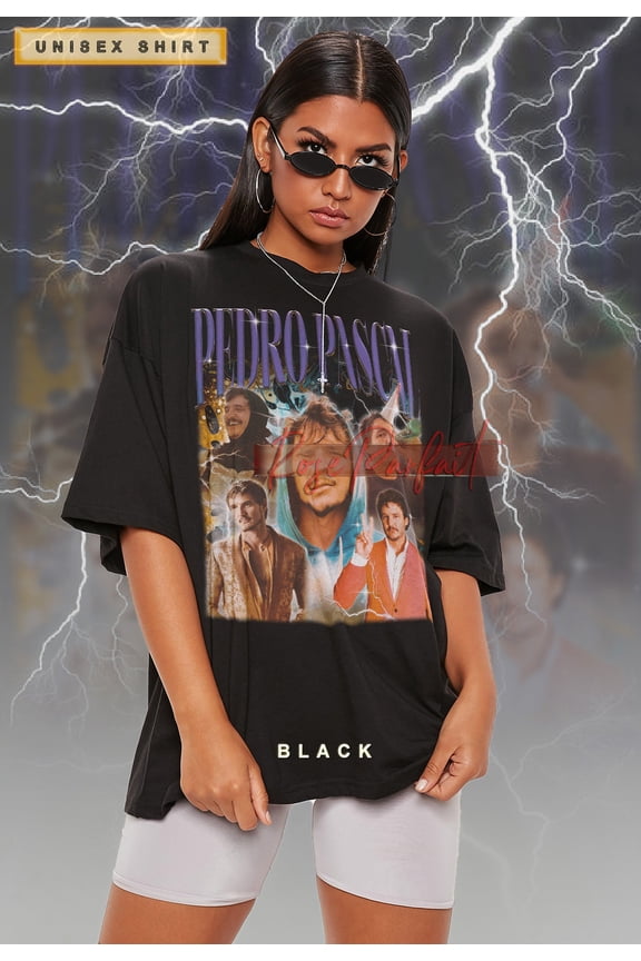 Pedro Pascal Shirt, Actor Pedro Pascal Tribute Celebrity Shirt, Actor PEDRO PASCAL Shirt, Narco Pedro Pascal Fans Gift, Retro 90s