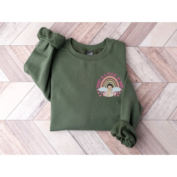 Pedro Pascal Sweatshirt Daddy Is A State Of Mind Retro Rainbow Hoodie Pocket Design Narco Pedro Pascal Fans Pedro Pascal 90S T Shirt