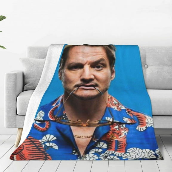 Pedro Pascal Ultra-Soft Micro Fleece Blanket Throw All Season Fuzzy Lightweight Throw Blankets For Office Company Home Couch Bed Sofa 50"X40"