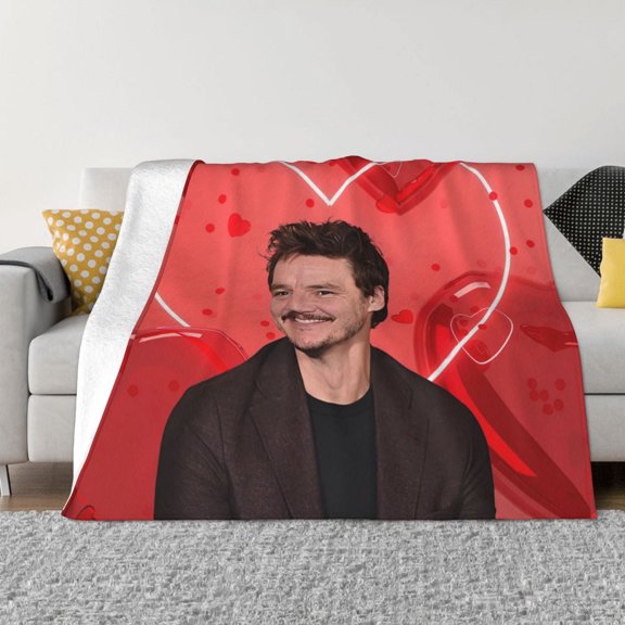 Pedro Pascal Ultra-Soft Micro Fleece Blanket Throw All Season Fuzzy Lightweight Throw Blankets For Office Company Home Couch Bed Sofa 80"X60"