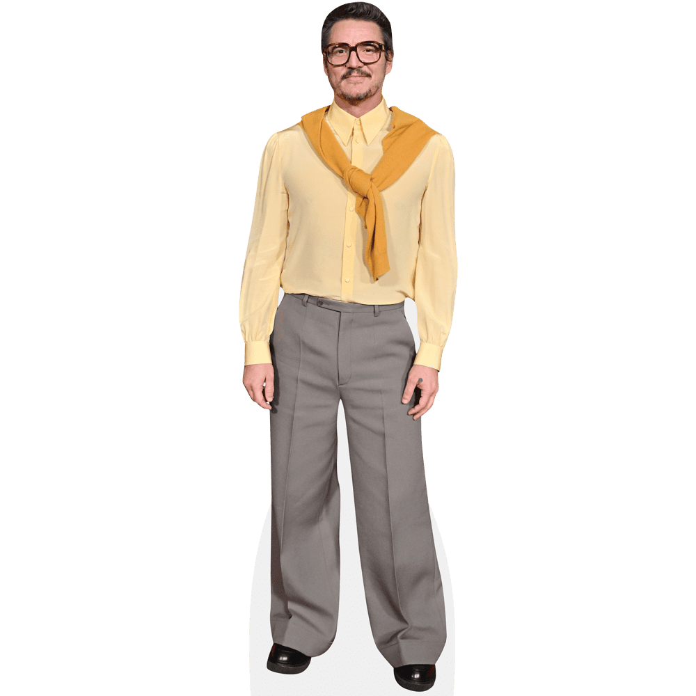 Pedro Pascal (Yellow Jumper) Mini Cardboard Cutout Standee