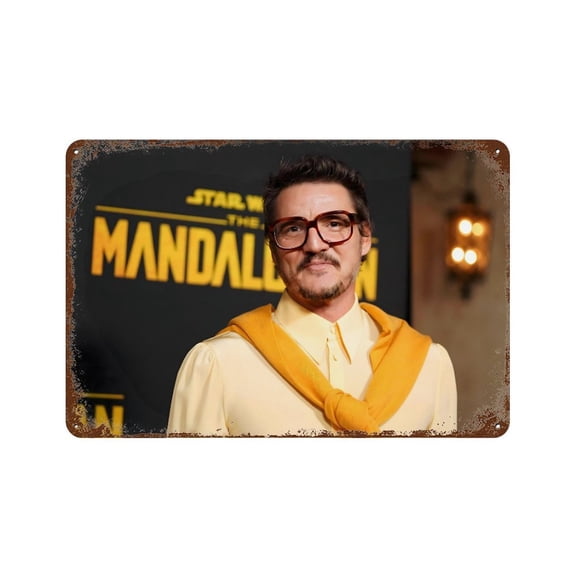 Pedro Pascal-theme Metal SignPersonalized Metal Sign Wall Decor for fans,friends,family and Lovers Gifts 8x12 Inch