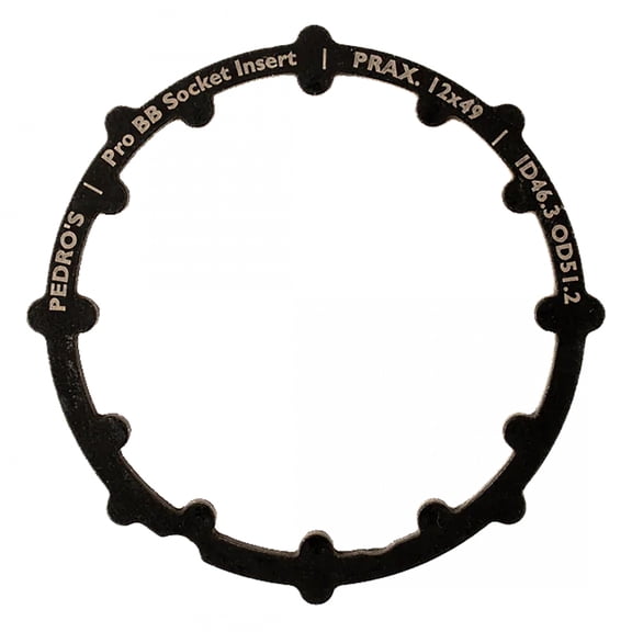 Pedros Pro BB Socket System Insert BB Adapter Tool Black 12-Notch 6460766