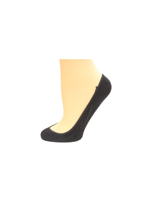 Ultra Low Cut Liner with Massaging Sole-Regular Socks 2 Pair, Black, Women's 9-11 Sock / Women's 4-10 Size Shoe