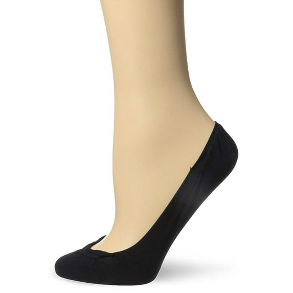 Peds Ultra Low Tactel Liner with Gel Tab Socks 2 Pair, Black, Women's 9-11 Sock / Women's 4-10 Size Shoe