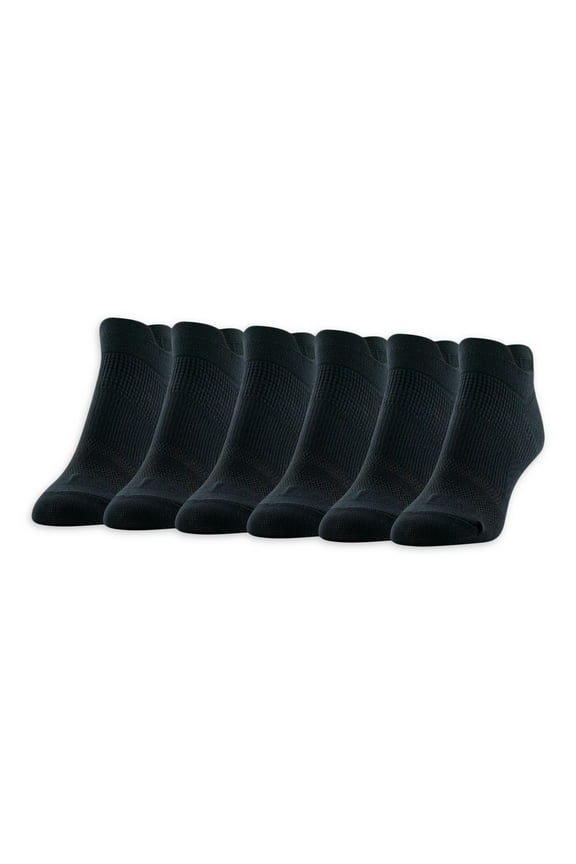 Women's All Day Active No Show Double Tab Socks, 6 Pairs