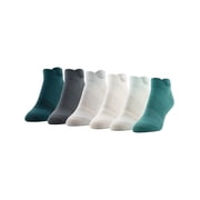 Women's All Day Active Double Tab No Show Socks, 6 Pairs