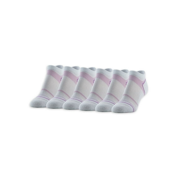 Peds Women's All Day Active No Show Half Cushion Socks, 6 Pairs