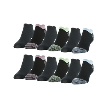 PEDS Women's All Day Active No Show Socks, 12 Pairs
