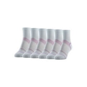 Peds Womens All Day Active Quarter Half Cushion Socks, 6 Pairs