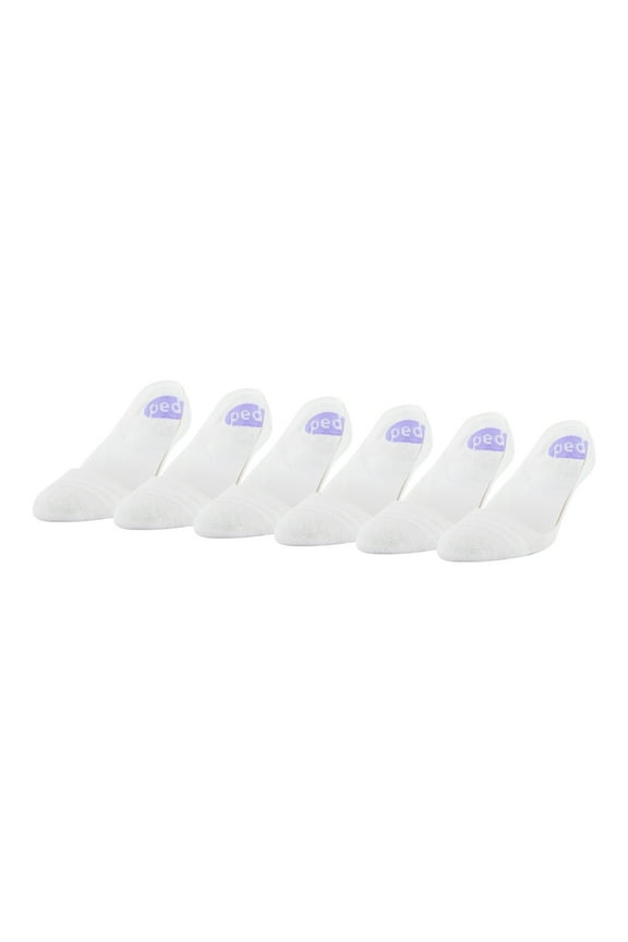 Women's Cushion Heel and Toe Low Cut Liner Socks, Shoe Sizes 5-10 and 8-12, 6 Pairs