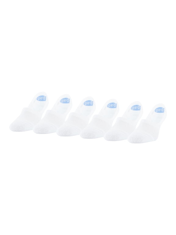 Women's Cushion Heel and Toe Mid Cut Liner Socks, Shoe Sizes 5-10 and 8-12, 6 Pairs