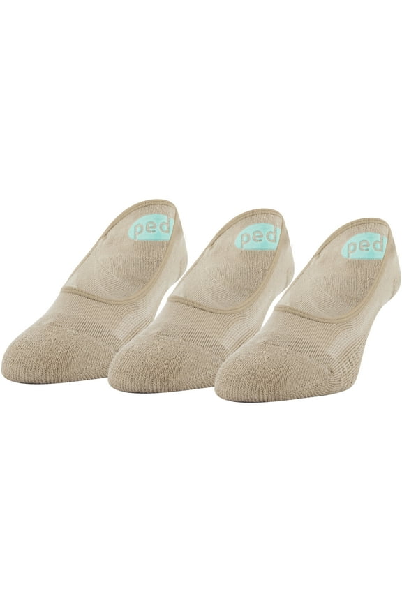 Women's Cushion Super Low Cut No Show Liners, Shoe Sizes 5-10, 5-10W and 8-12, 3 Pairs