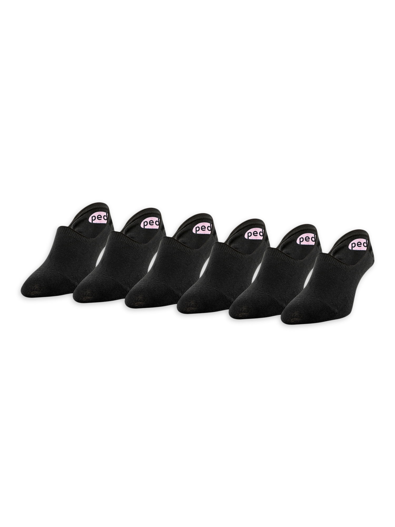 PEDS Women's High Cut Lightweight Liner Socks, 6 Pairs