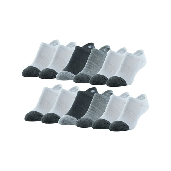 Peds Women's High Cut No Show Socks, 12 Pairs