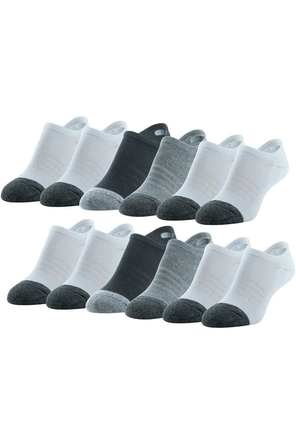 Women's High Cut No Show Socks, 12 Pairs