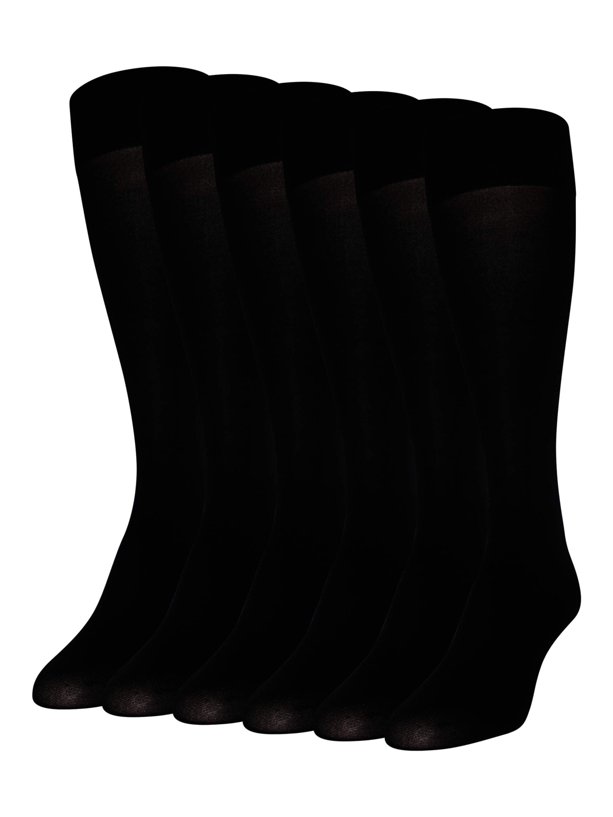 Peds Women's Knee High Trouser Socks, 6 Pairs