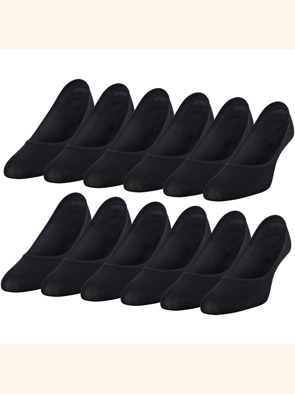 Women's Lightweight Low Cut No Show Socks, 12 Pairs