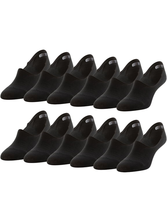Women's Lightweight Mid Cut No Show Socks, 12 Pairs